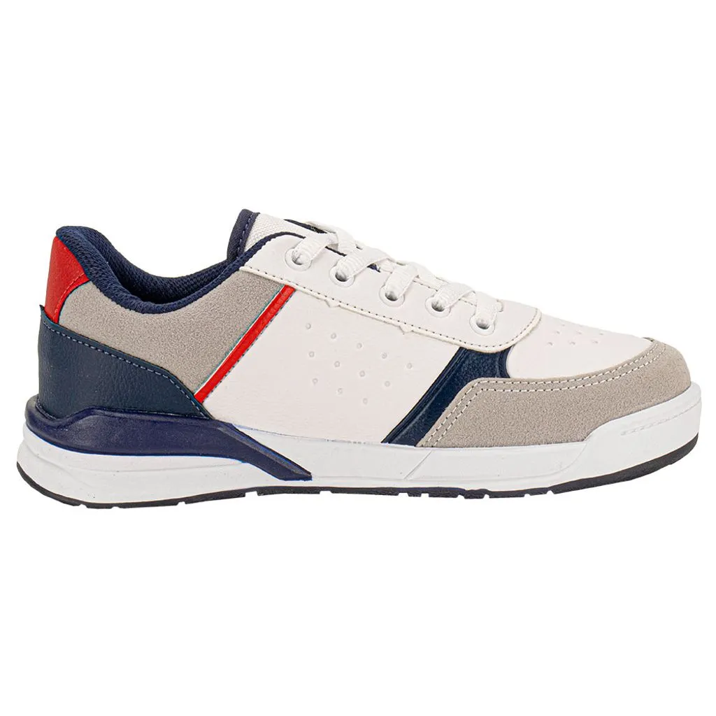 Tênis Masculino Branco Detalhes Azul - Infantil