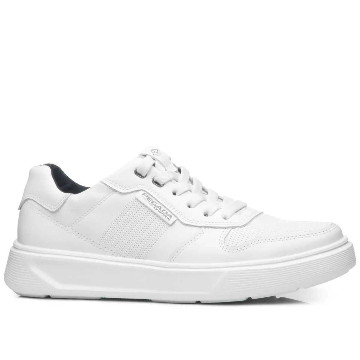 Tênis Casual Masculino em Couro - Branco